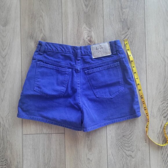 Vintage Moda INTL Denim Purple Blue Shorts - Picture 3 of 4